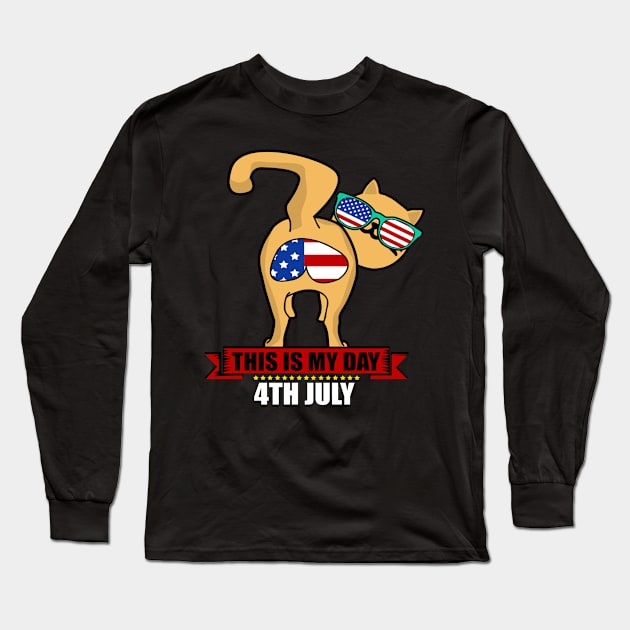 America Shirt 4th of July Patriotic T-shirt holiday Long Sleeve T-Shirt by KK-Royal